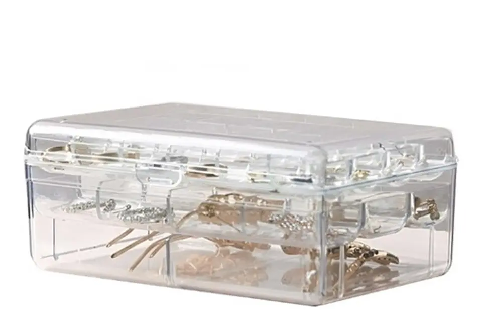 Caja Joyero De Plastico 3 Niveles 13 X 18 Cm 9