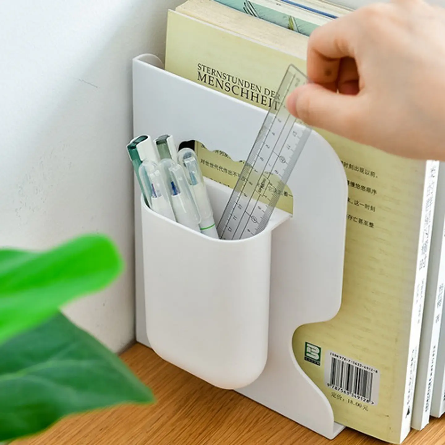 Organizador Soporte Libros Ajustable Con Portalápices 13