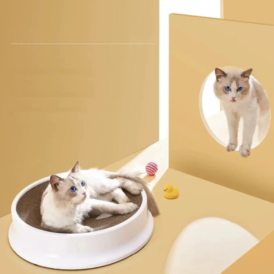Cama Rascadora Para Gatos Mascotas 44 Cm 3