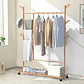 Perchero 100 Cm De Bamboo Con Ruedas Organizador - Miniatura 7