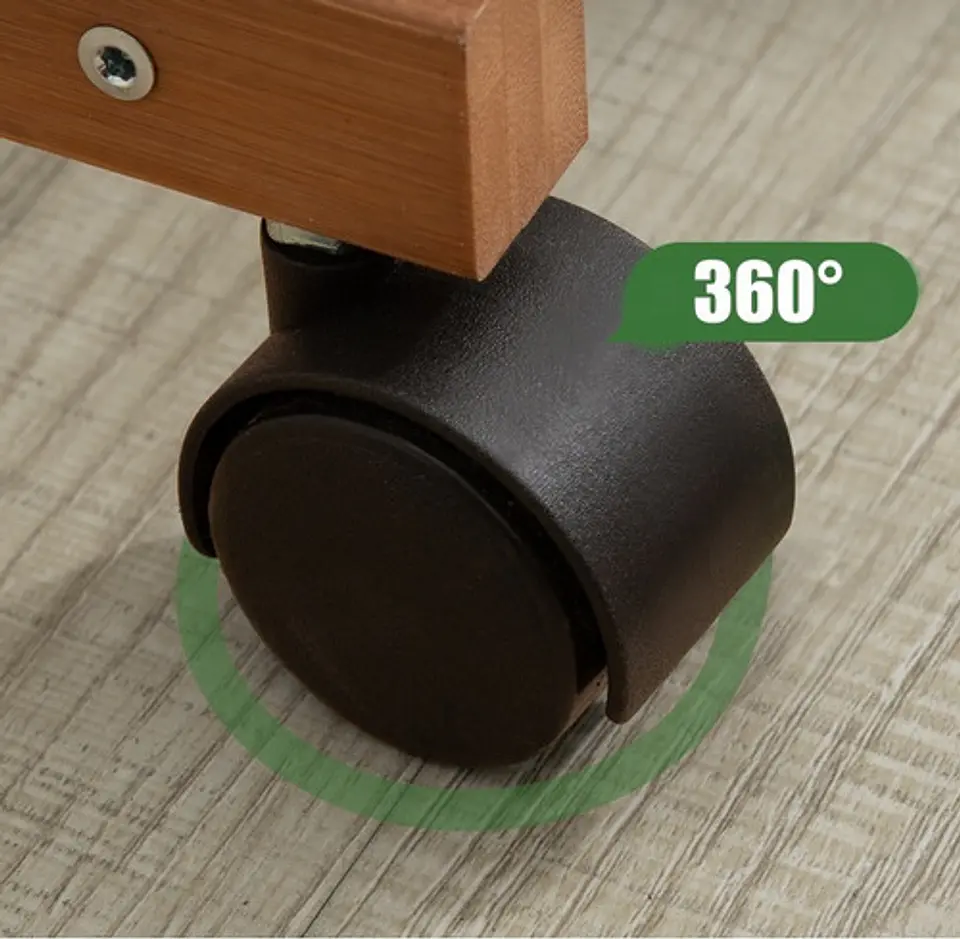 Perchero 100 Cm De Bamboo Con Ruedas Organizador 11