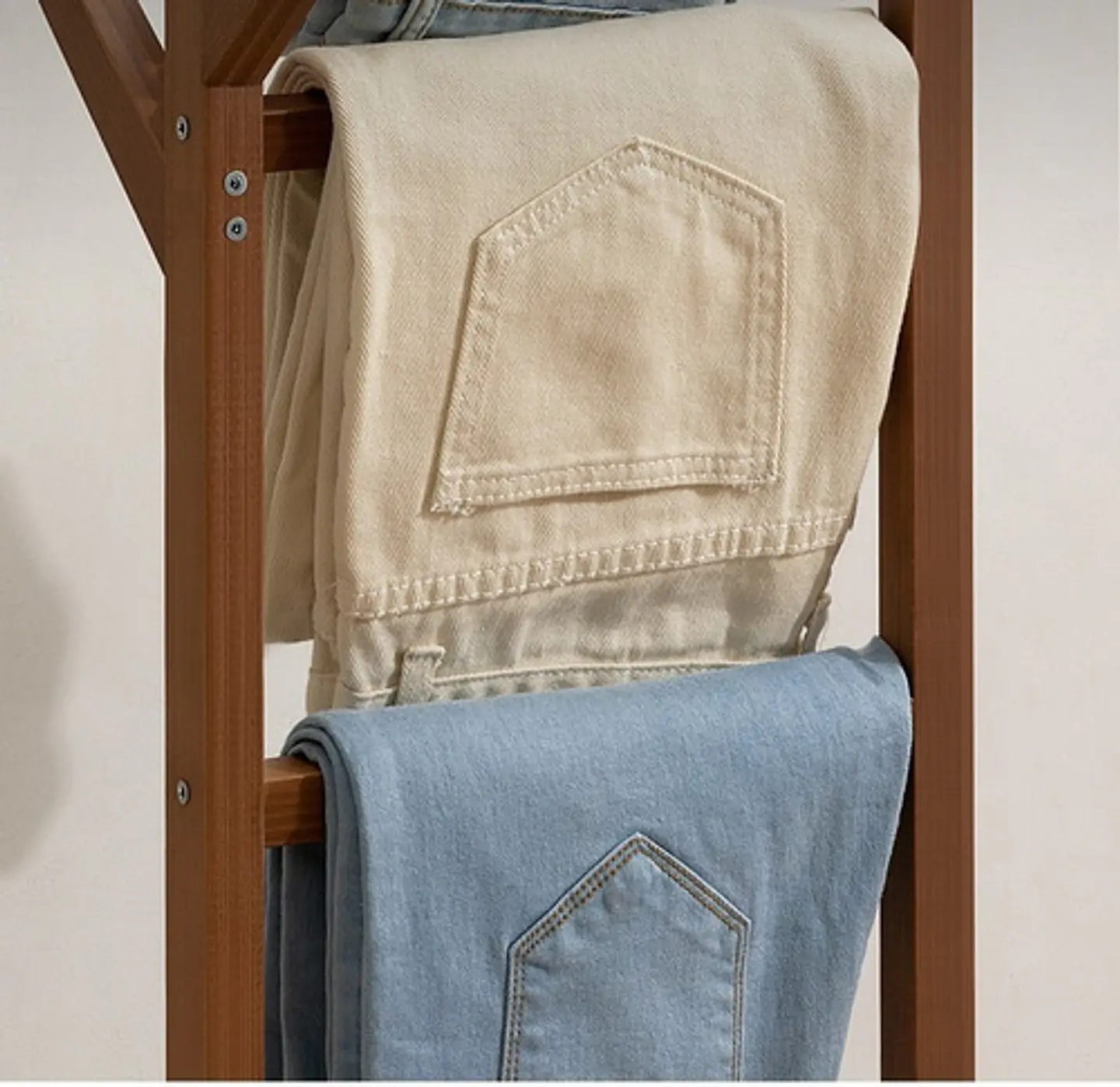 Perchero 100 Cm De Bamboo Con Ruedas Organizador 12