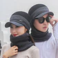 Set Calentador De Gorro Con Visera Más Bufanda Unisex - Miniatura 2