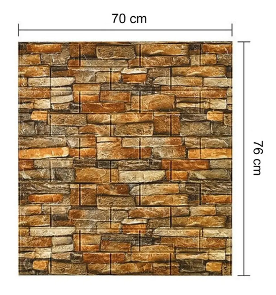Pack 10 Lamina Papel Mural Autoadhesivo 3d 12