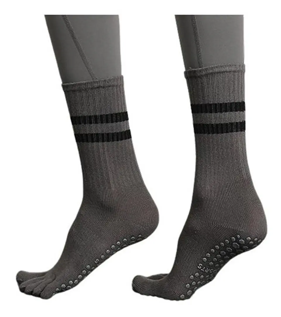 Calcetines Térmicos Con Dedos Antideslizantes Yoga Deporte 2