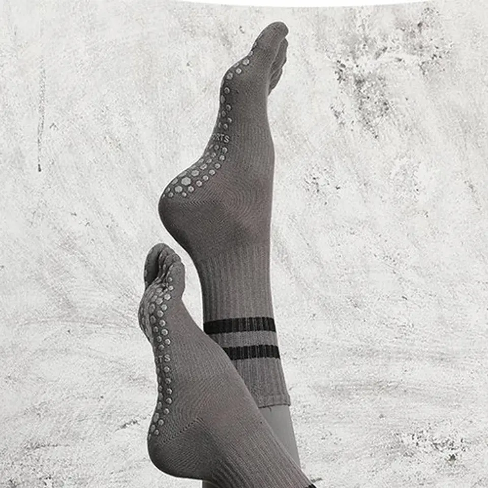 Calcetines Térmicos Con Dedos Antideslizantes Yoga Deporte 3