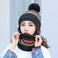 Set Calentador De Gorro Con Bufanda Para Mujer Invierno - Miniatura 2