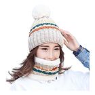 Set Calentador De Gorro Con Bufanda Para Mujer Invierno 7