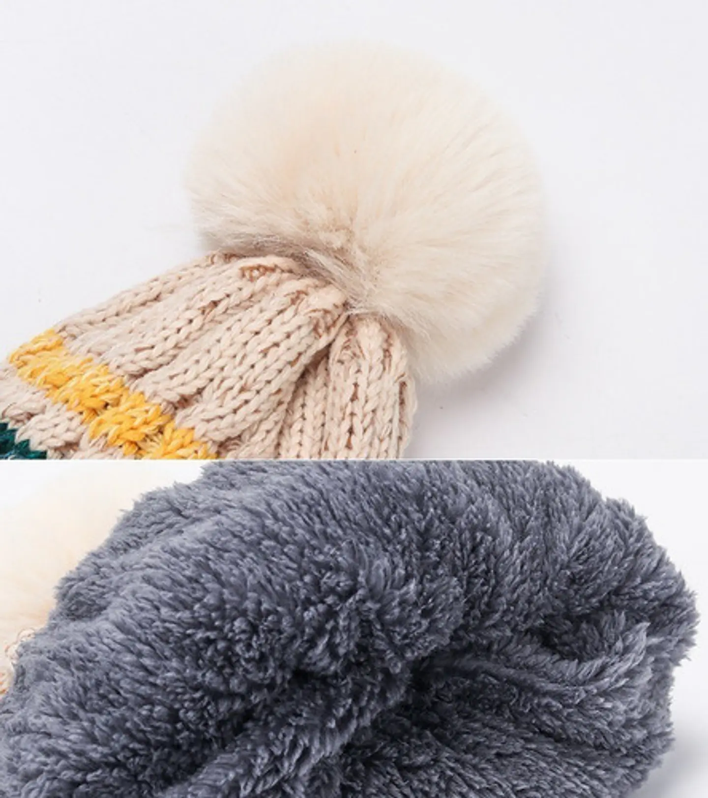 Set Calentador De Gorro Con Bufanda Para Mujer Invierno 18