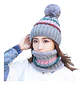 Set Calentador De Gorro Con Bufanda Para Mujer Invierno - Miniatura 19