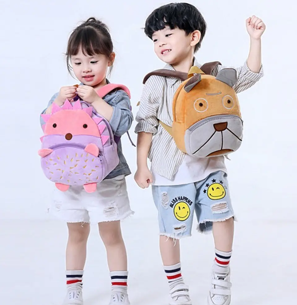 Bolso Mochila Infantil 3d De Animales Escuela Jardín 4