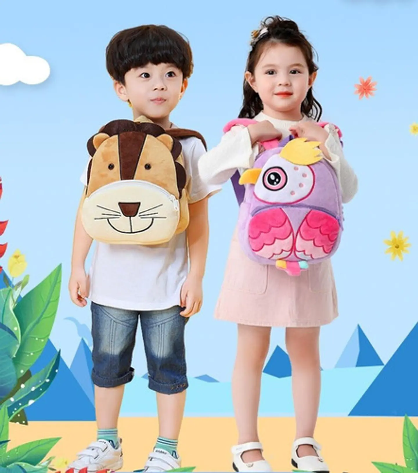 Bolso Mochila Infantil 3d De Animales Escuela Jardín 15