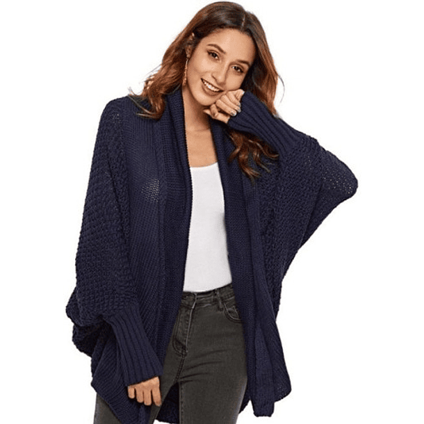 Suéter Mujer Moda Sweater Dama Abierto Tejido Punto Diseño Colorido