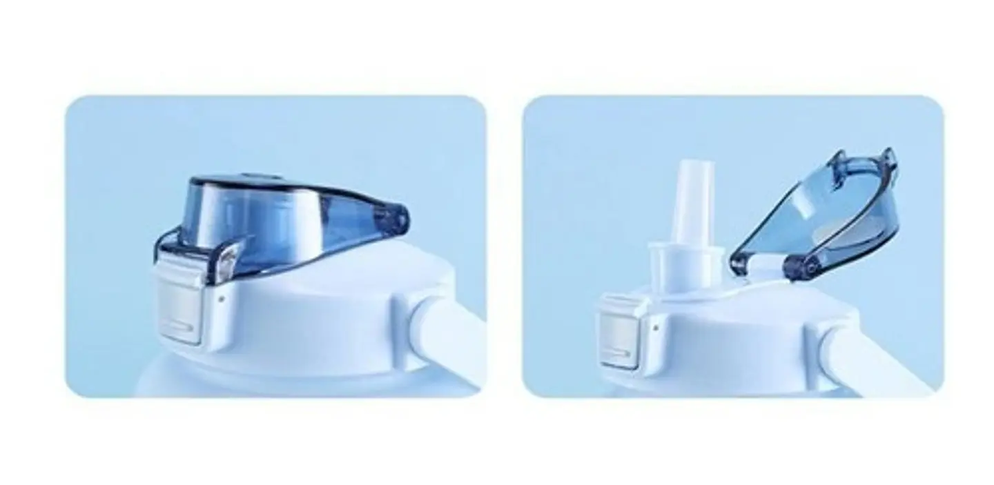 Botella De Agua De 2 Litros Con Pajita Fitness 5