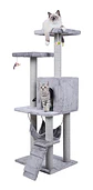 Rascador Torre Gato Arbol Trepador Terciopelo + Hamaca - Miniatura 3