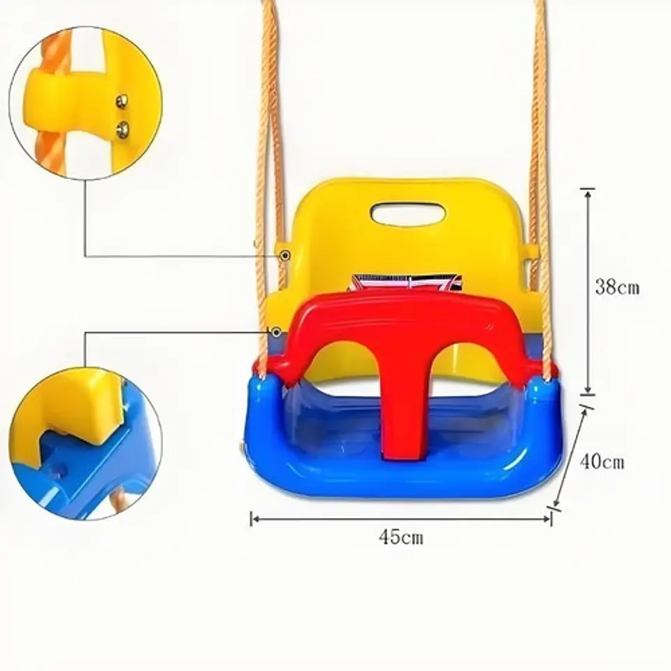 Asiento Columpio 4 En 1 Ajustable Portátil Niños Bebé 4