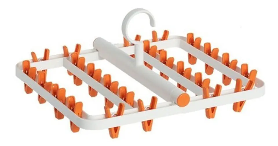 Pinzas Colgador Calcetín Ropa Interior 24 Clips Plegable 1
