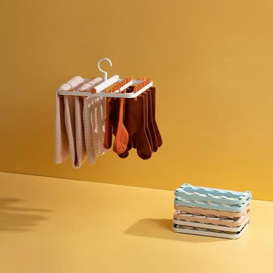 Pinzas Colgador Calcetín Ropa Interior 24 Clips Plegable 6