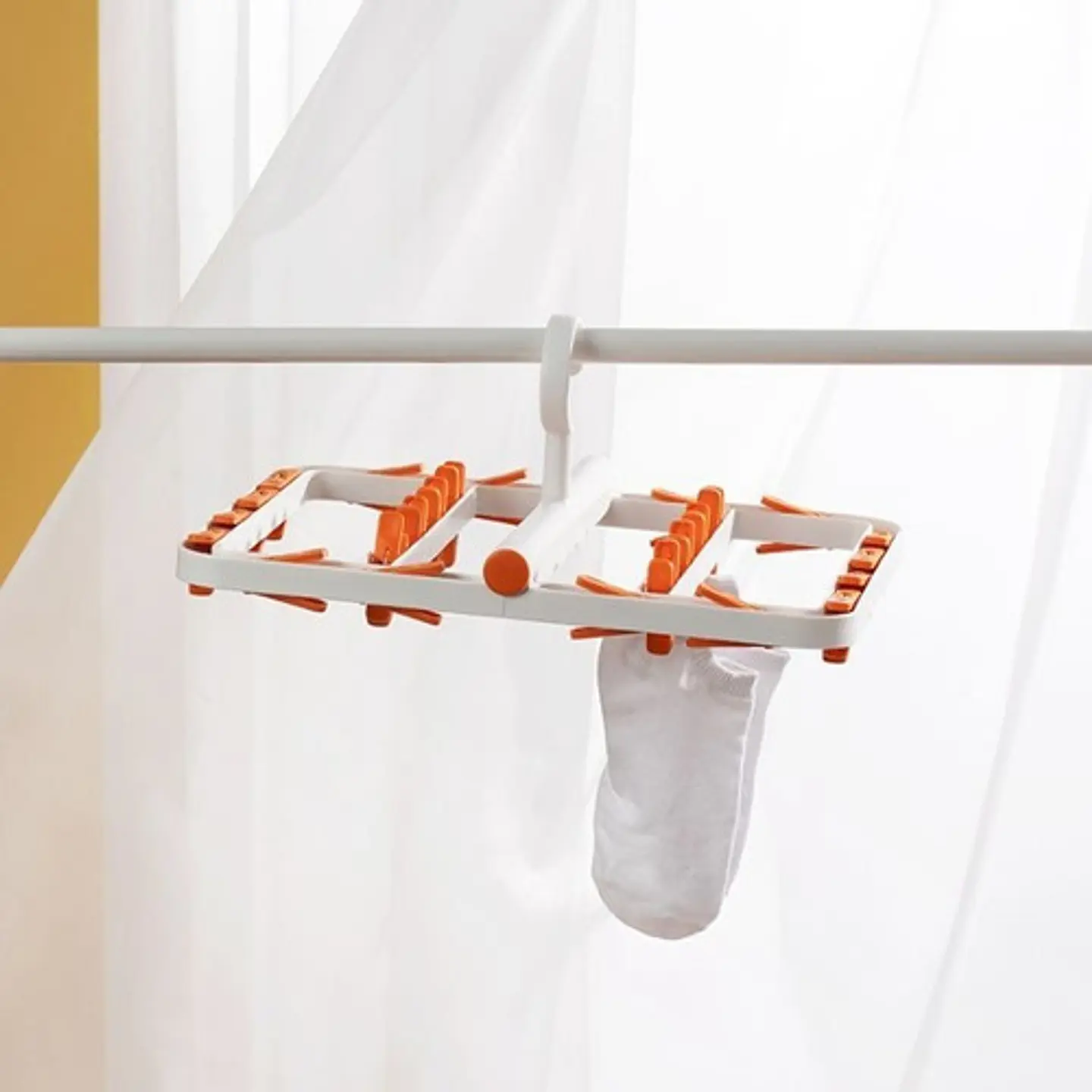 Pinzas Colgador Calcetín Ropa Interior 24 Clips Plegable 7