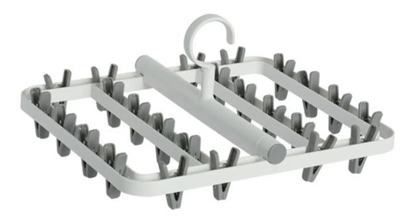 Pinzas Colgador Calcetín Ropa Interior 24 Clips Plegable 8
