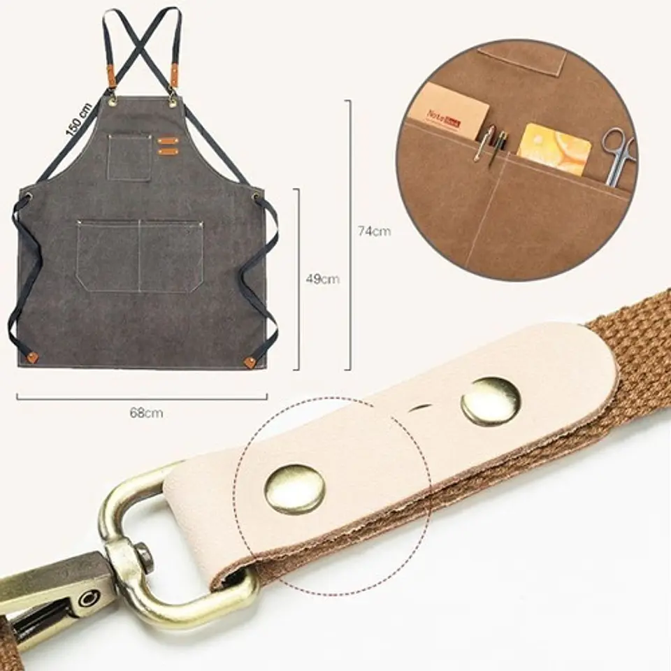 Delantal Pechera Unisex Multiuso Hogar Trabajo Parrilla 11