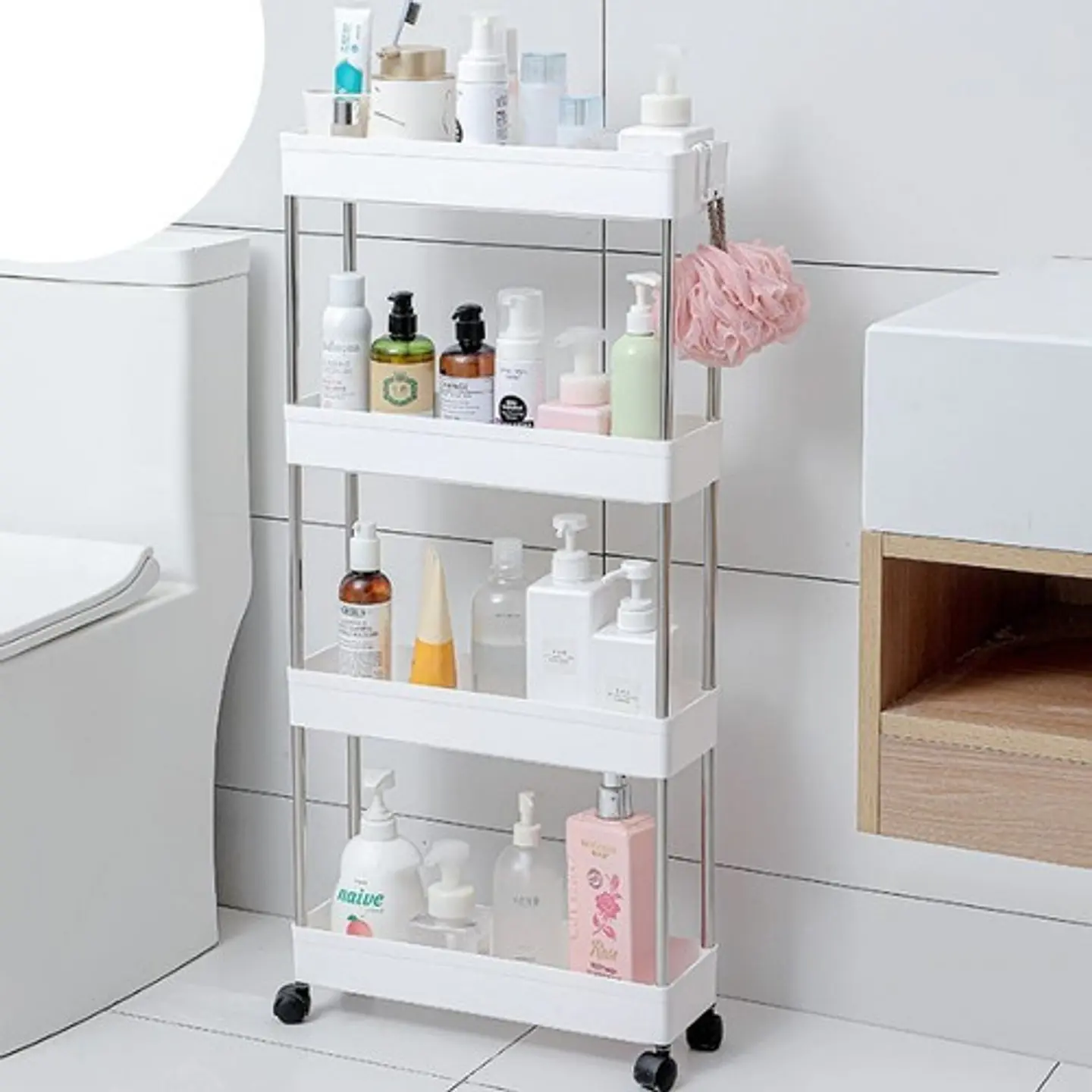 Estante Organizador Cocina Baño 40 X 13 X 68cm 4 Niveles 2
