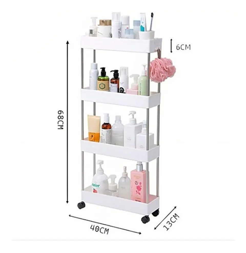 Estante Organizador Cocina Baño 40 X 13 X 68cm 4 Niveles 4