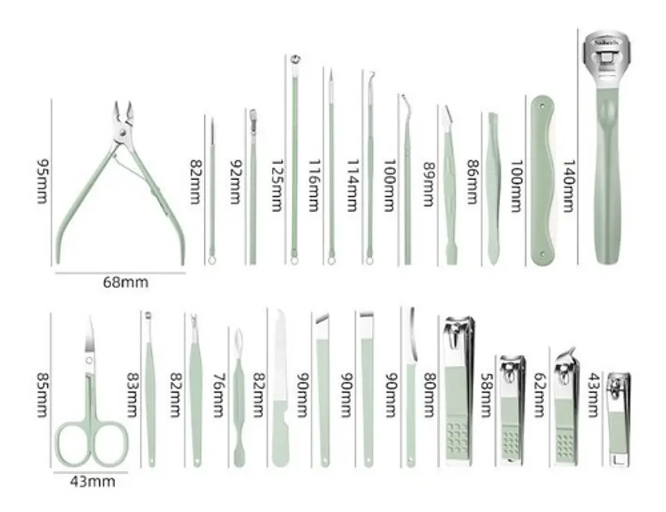 Set Manicure Pinzas Corta Uñas 22 Unidades 4