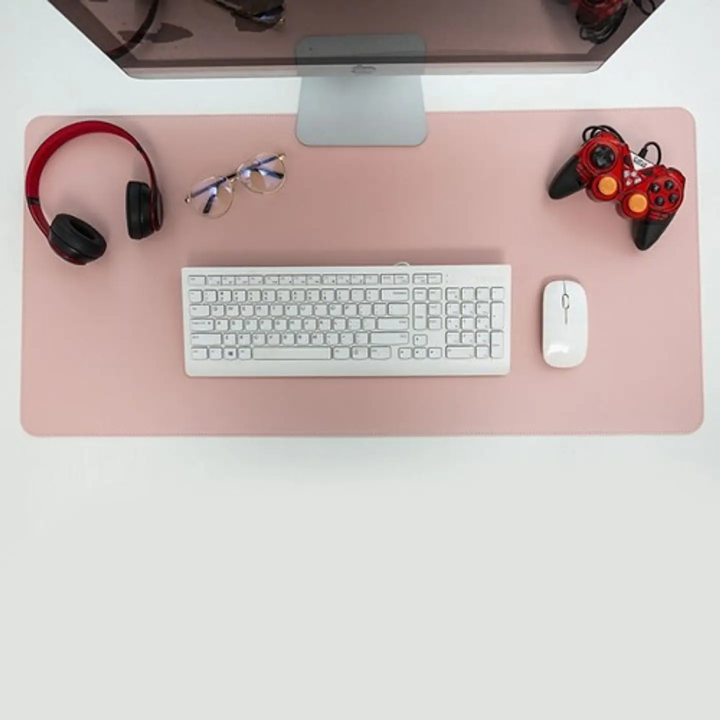 Alfombrilla Mousepad Cuero Doble Cara 80 X 40 Cm Impermeable 12