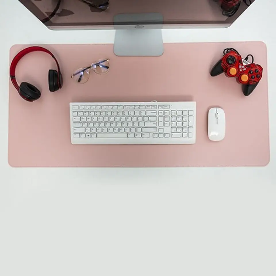 Alfombrilla Mousepad Cuero Doble Cara 80 X 40 Cm Impermeable 12
