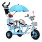 Triciclo Infantil Doble Asiento Paseador Cochecito 4 En 1 - Miniatura 1