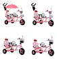 Triciclo Infantil Doble Asiento Paseador Cochecito 4 En 1 - Miniatura 4