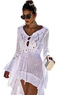 Blusa Blanca Manga Larga De Mujer Talla Única - Miniatura 4