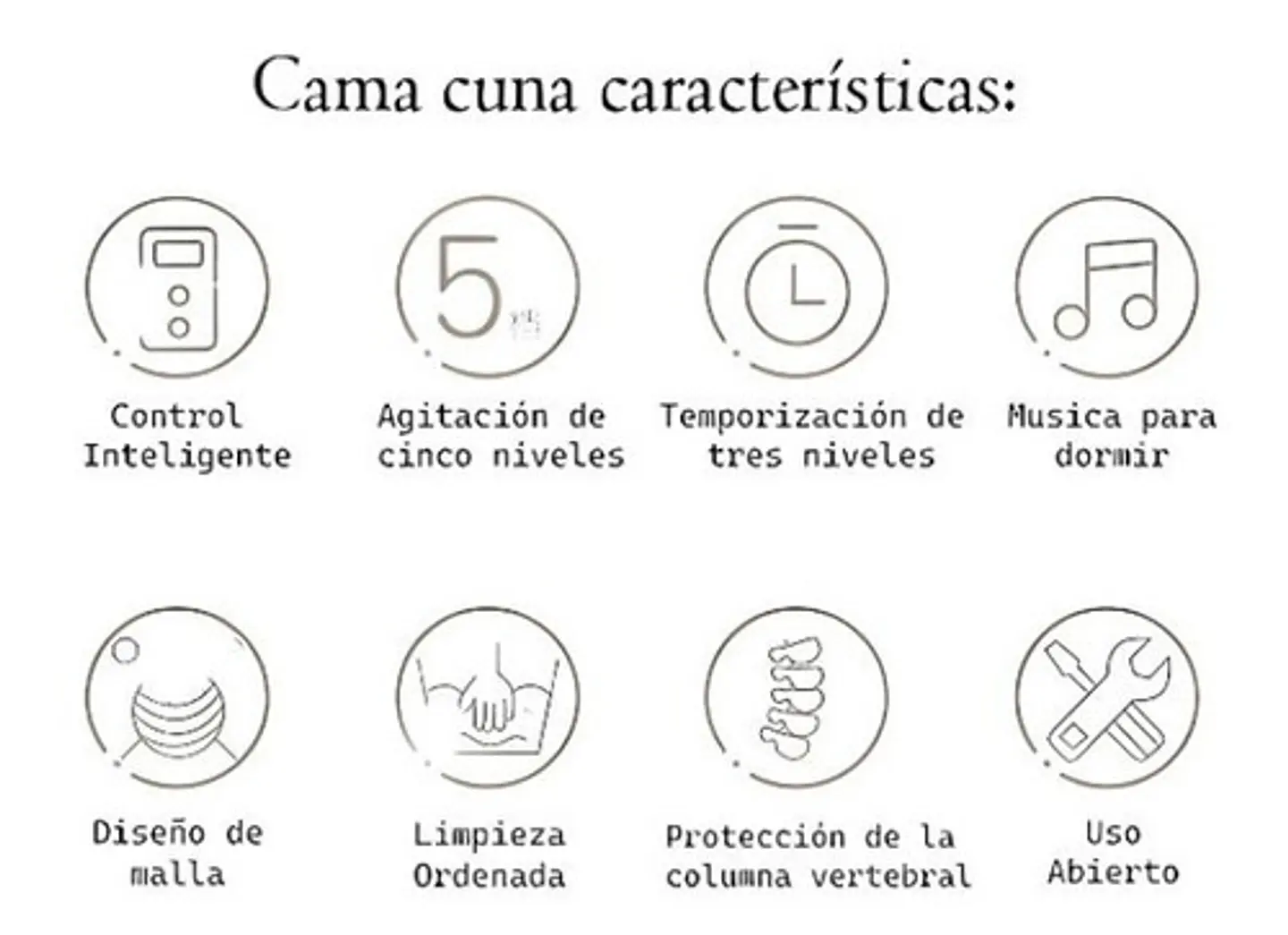 Cama Cuna Mecedora Eléctrica Para Bebé Portátil 5