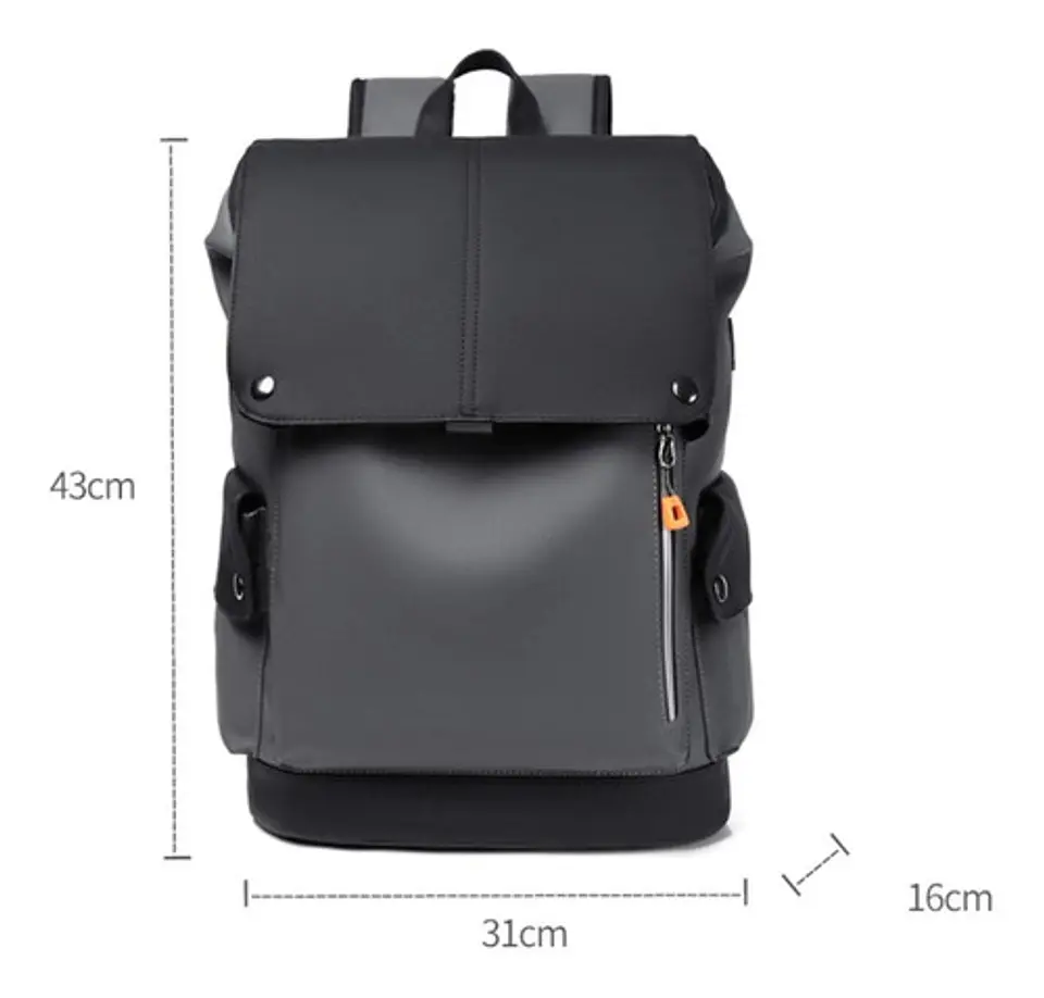 Mochila Notebook Impermeable 35 Litros Carga Usb Unisex 9