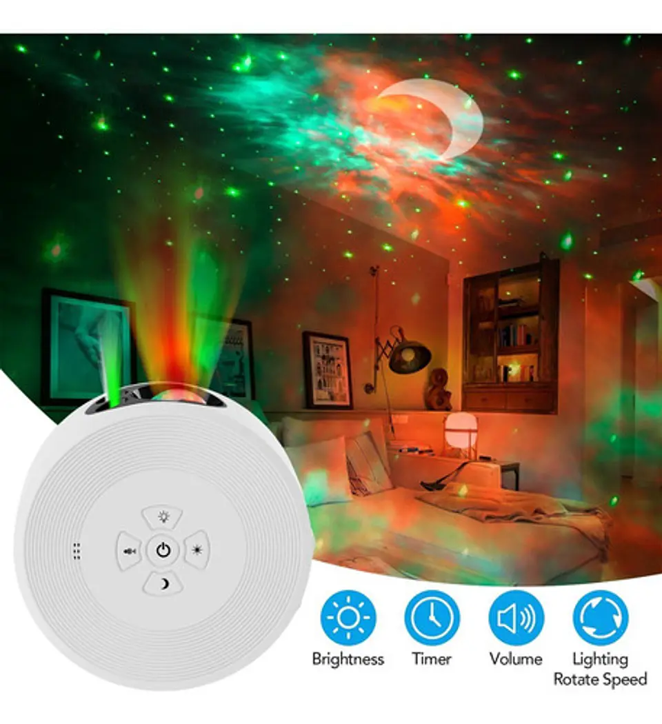 Proyector Led Portátil Galaxia 360º Con Bluetooh 4