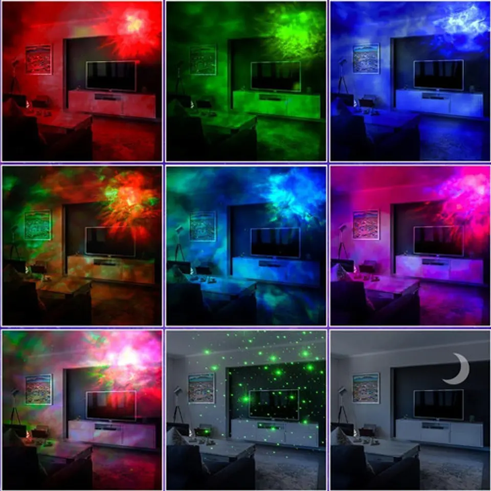 Proyector Led Portátil Galaxia 360º Con Bluetooh 8