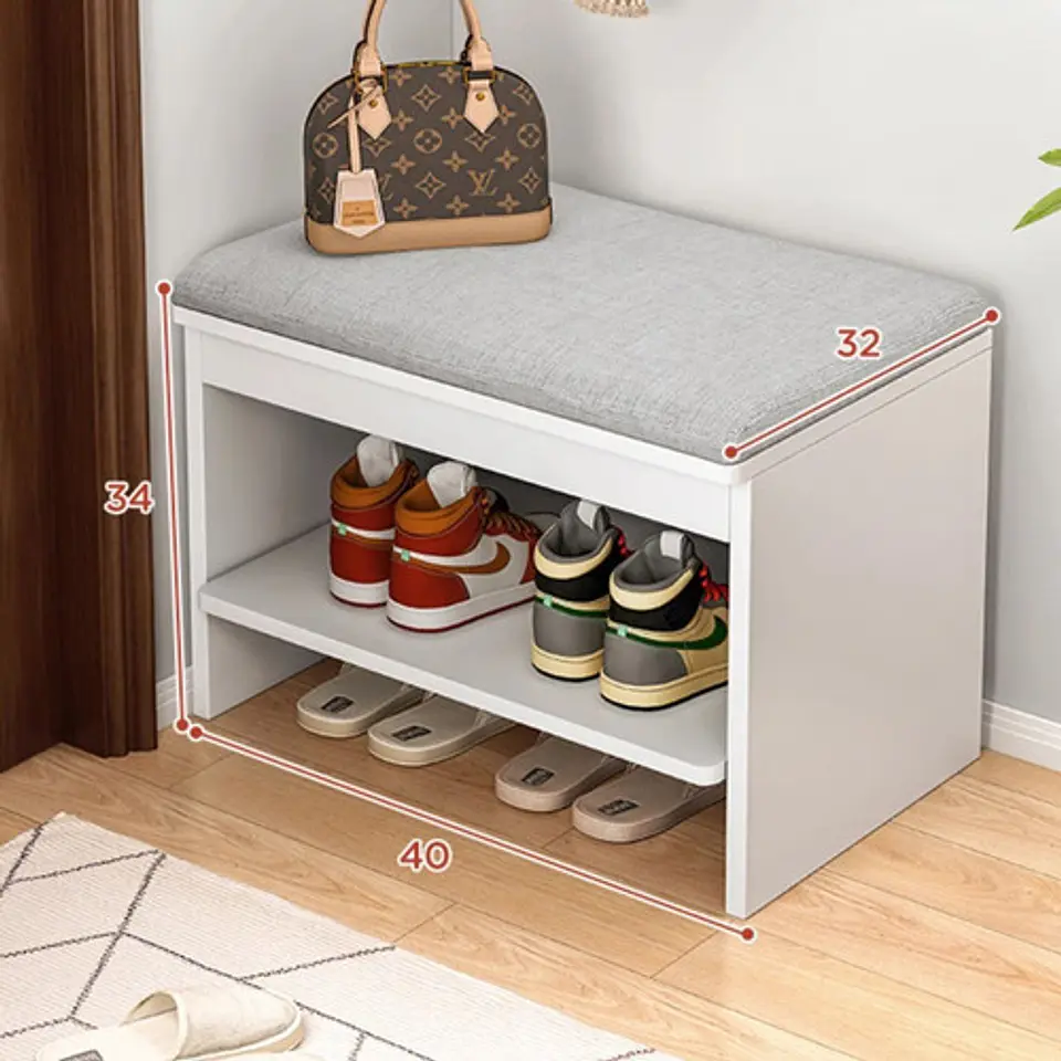 Zapatero Organizador Con Asiento Multifuncional 40x30x34 2