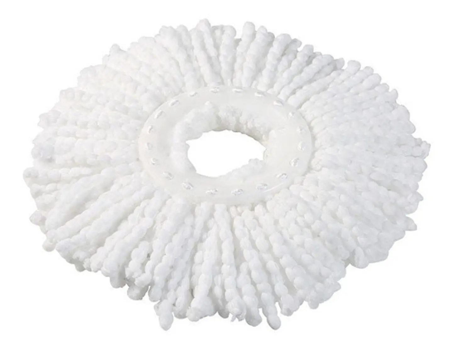 Pack 5 Repuestos Cabezal Mopa Giratoria 360 Trapeador Blanco 2