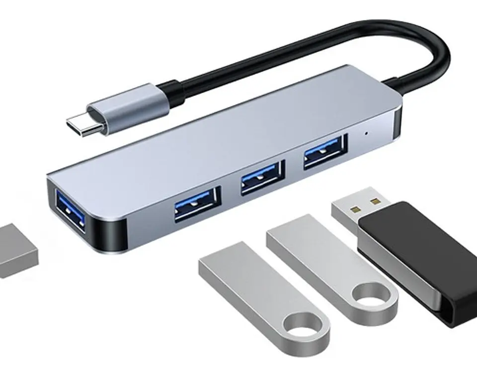 Expansión Adaptador Cable Tipo C Cargador Usb 4 Puertos  2
