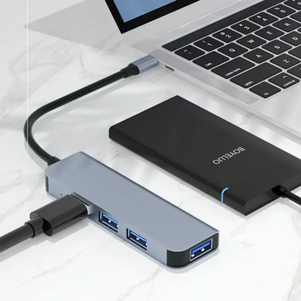 Expansión Adaptador Cable Tipo C Cargador Usb 4 Puertos  4