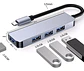 Expansión Adaptador Cable Tipo C Cargador Usb 4 Puertos  - Miniatura 7