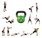 Pesa Rusa Kettlebell 12kg Acero Y Vinilo - Miniatura 3