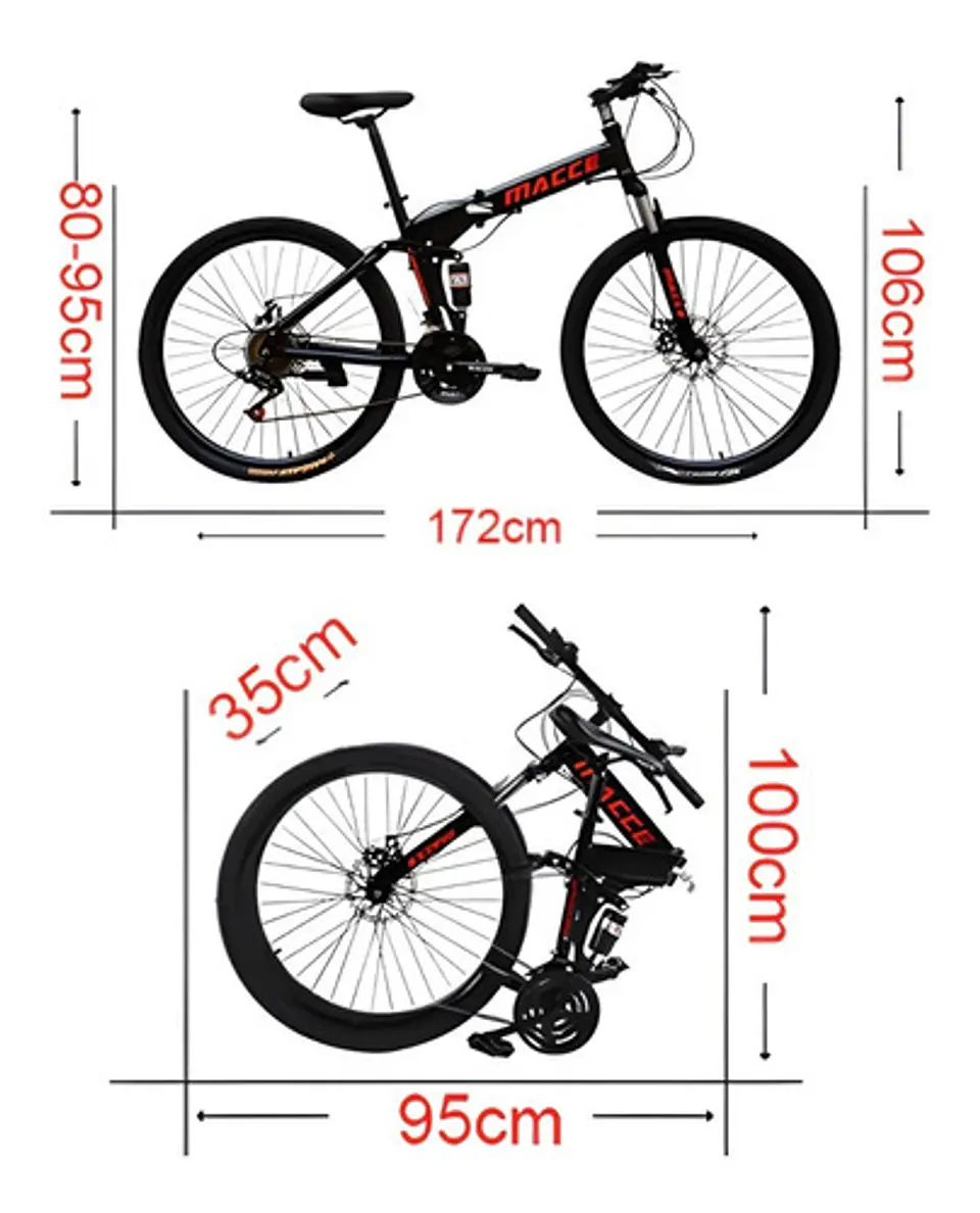 Bicicleta Plegable Portátil Montaña Aro 26 Clásica Mountain 7