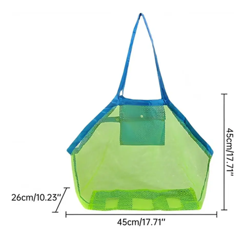 Bolsa De Malla Portátil Unisex Almacenamiento Juguetes Playa 7