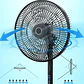Ventilador De Pie Con Control Remoto 5 Aspas 220v - Miniatura 6