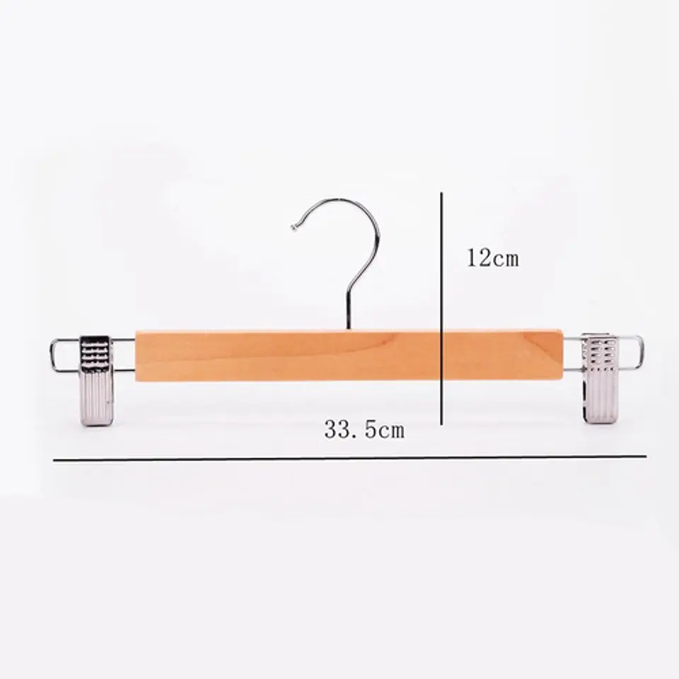 Pack 10 Colgador De Ropa De Madera Pinzas Gancho Ajustables 5