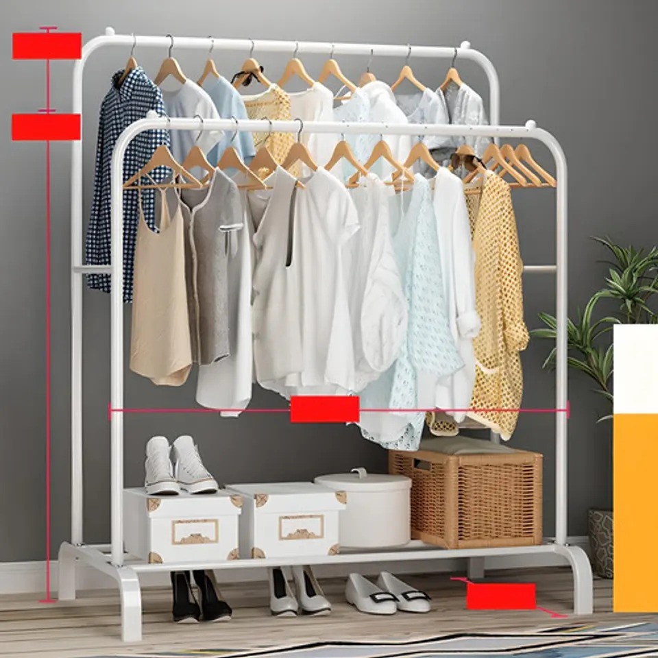 Perchero Organizador Estante De Ropa Multiuso De Metal 2