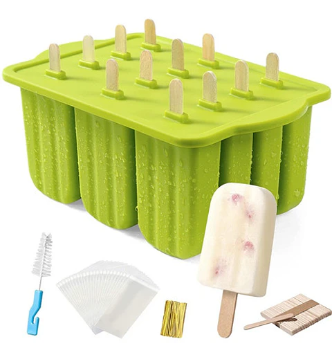Molde Silicona De Helados Paleta + Accesorios Preparación