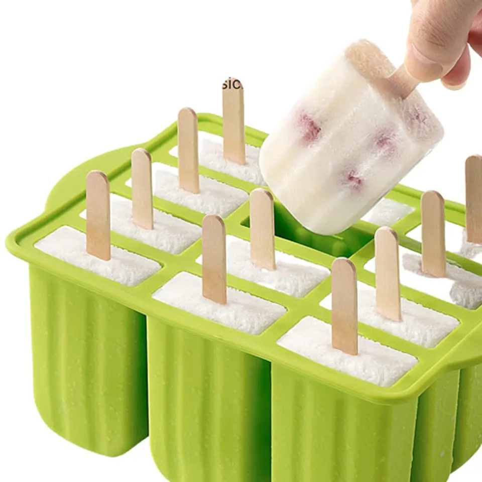 Molde Silicona De Helados Paleta + Accesorios Preparación 4